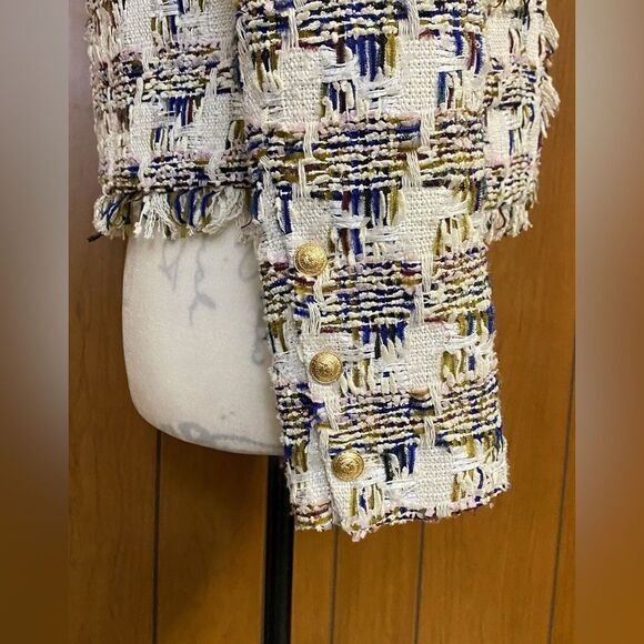 L'AGENCE Angelina Woven Crop Jacket size 0 - Picture 13 of 15
